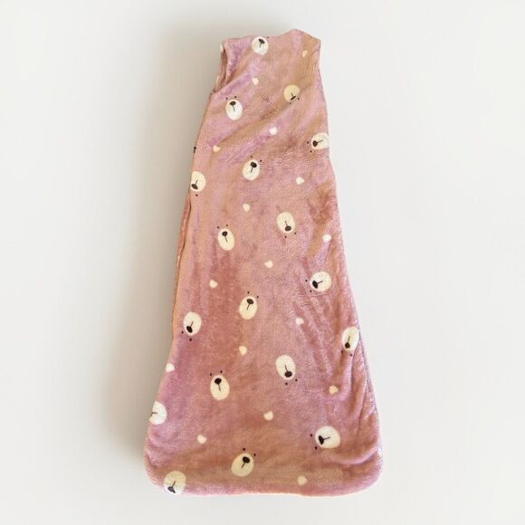Deux Par Deux  Printed Plush Sleep Sack Mauve Bears Size 18-36 Months 2.0 TOG - Picture 2 of 4
